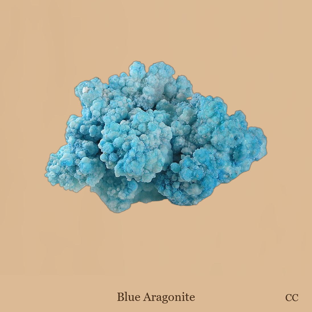 Blue Aragonite specimen