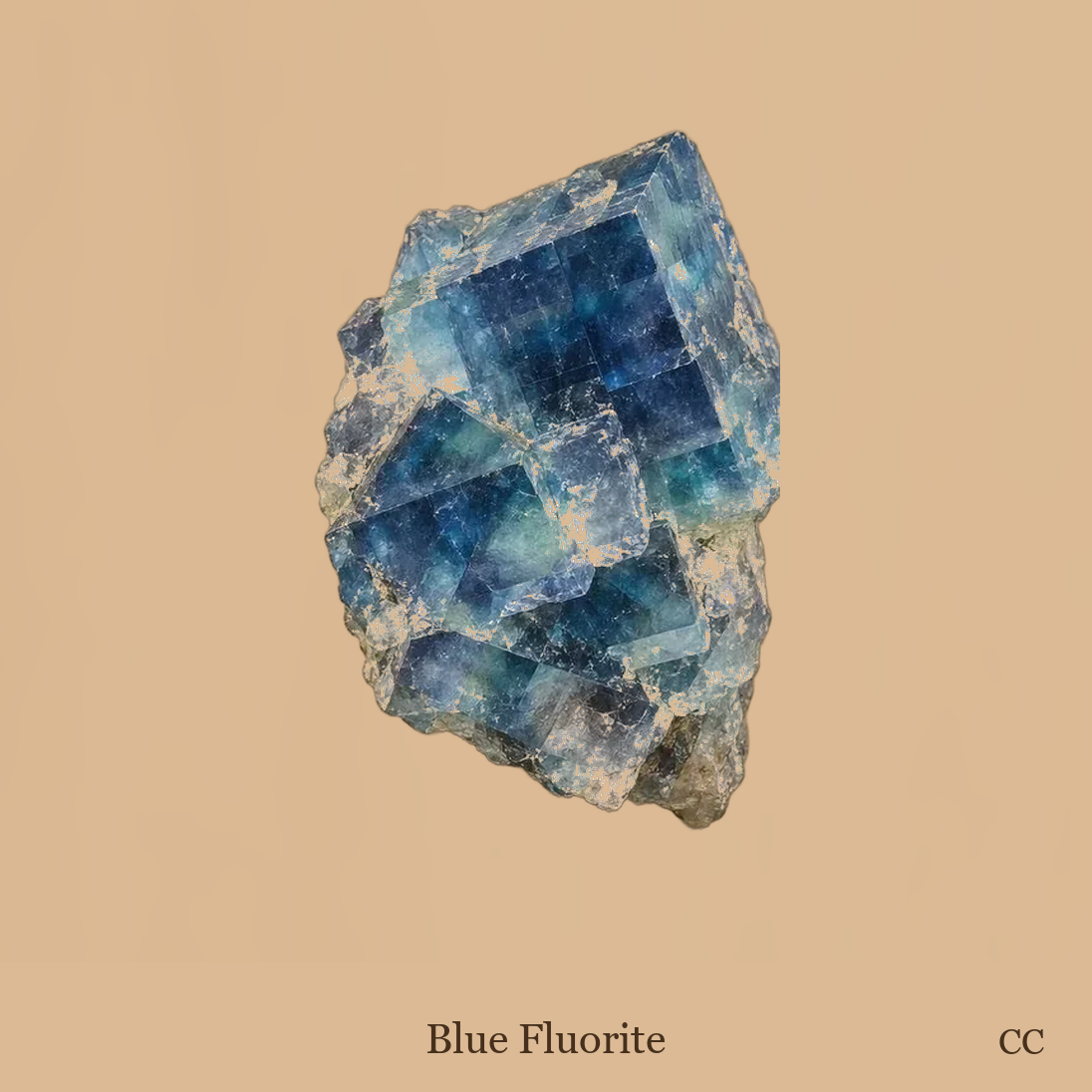 Blue Fluorite specimen