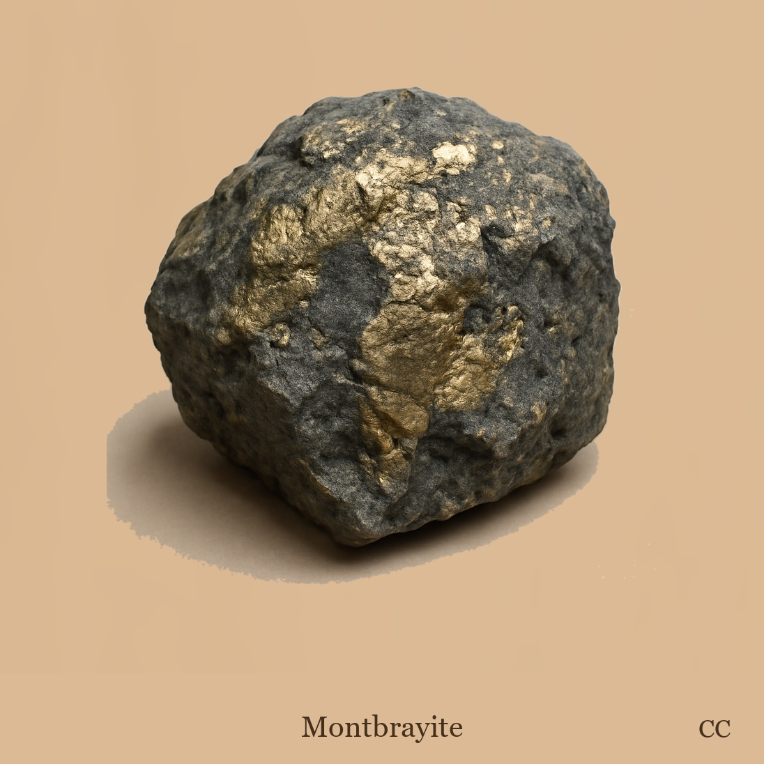 Montbrayite specimen